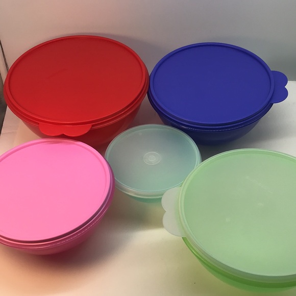 Vintage Tupperware  Wonderlier Bowl 5-Pc Set - Picture 9 of 16